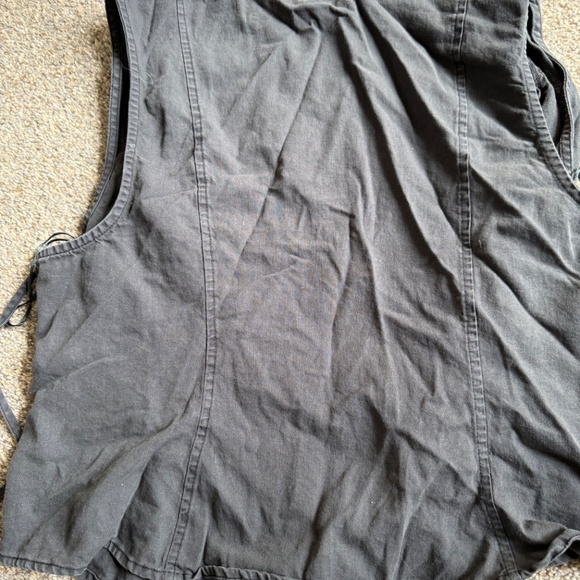 Free People Charcoal Lace-Up Blouse - Picture 7 of 7